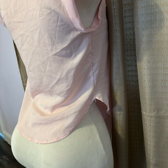 Sleeveless Pink Button-Up Vest,size XS - Picture 4 of 5